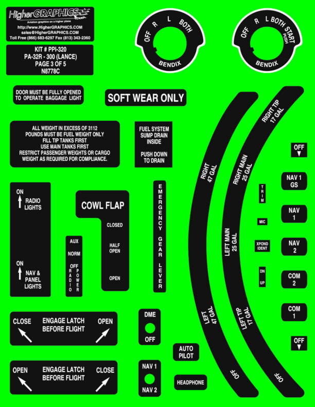 (image for) Piper PA-32 Lance/Saratoga/Cherokee Six Premium Interior Kit